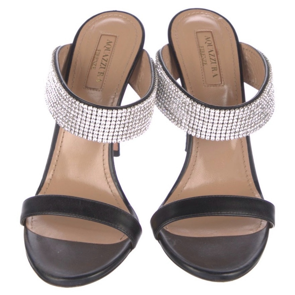Aquazzura Crystal Embellished Slides